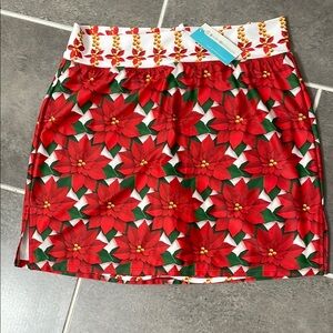 Floral Red Skort
